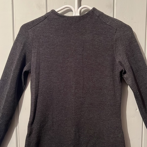 Zara W&B Knit Sweater Mini Dress Dark Gray Long Sleeve Size 28 Small/Medium - Picture 3 of 6